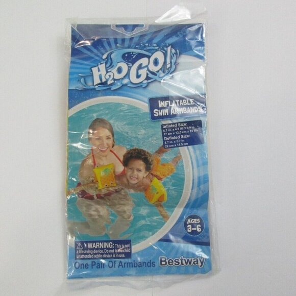 4x New Bestway H2O GO Children Splash and Play Inflatable Swim Dolphin Arm Bands - Picture 6 of 11